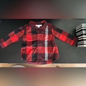 Burberry infant Boys' Collared Long Sleeve Top. Excellent condition!
